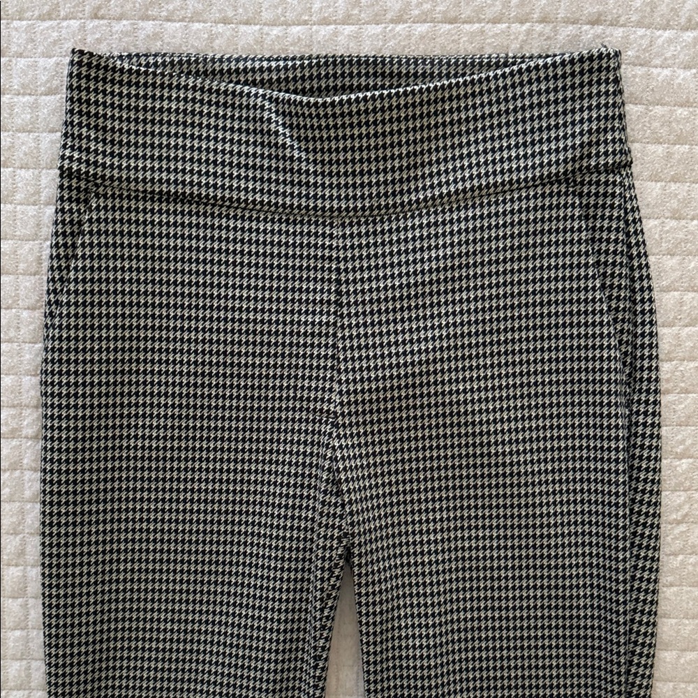 Express Houndstooth Ponte Pants - Black & Gold